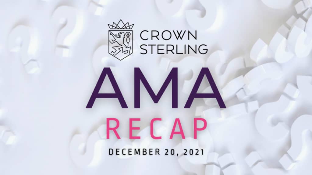 Crown Sterling / CSOV AMA Recap
