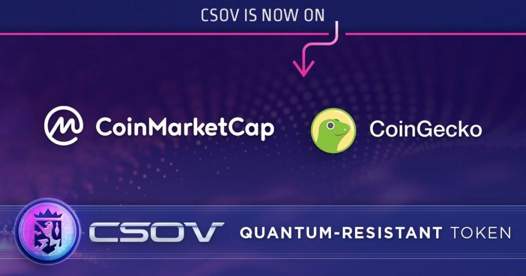 Crown Sovereign (CSOV) Listed on CoinMarketCap and CoinGecko