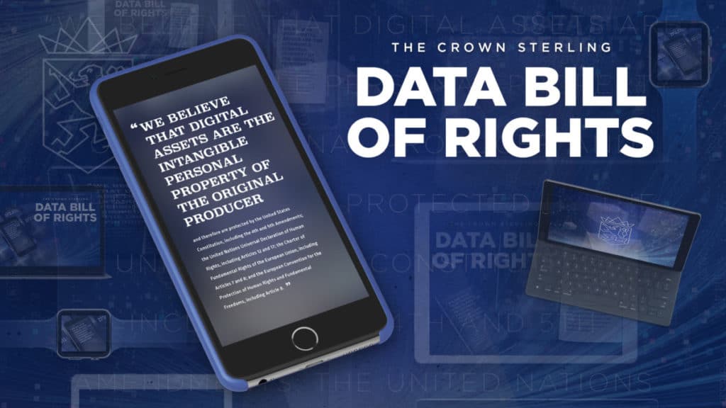 Crown Sterling Limited LLC Establishes Data Bill of Rights as the Genesis Block in Crown Sterling Chain
